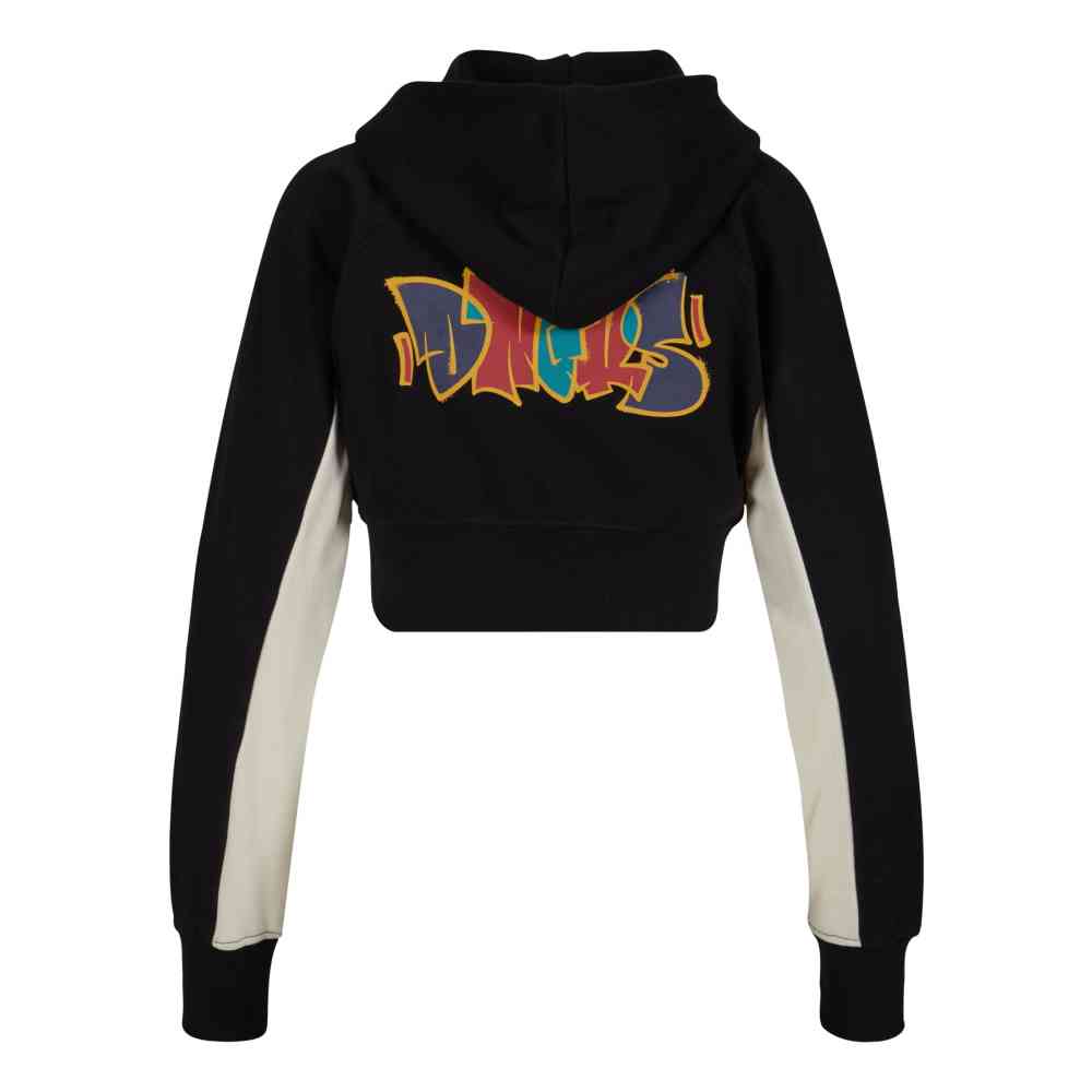 Dangerous DNGRS - Wallart Crop Hoodie - Zwart